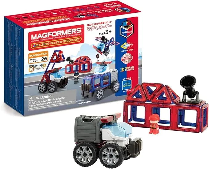 マグ・フォーマー (MAGFORMERS) ポリス&レスキューセットの画像です。