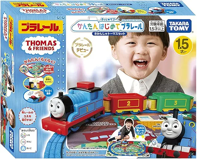 これは「プラレール ぷっしゅでゴー! 
かんたんはじめてプラレール 
きかんしゃトーマスセット」の画像です。